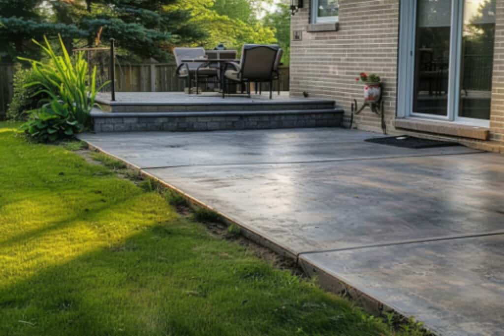 A Backyard Patio with a Glossy Finish
