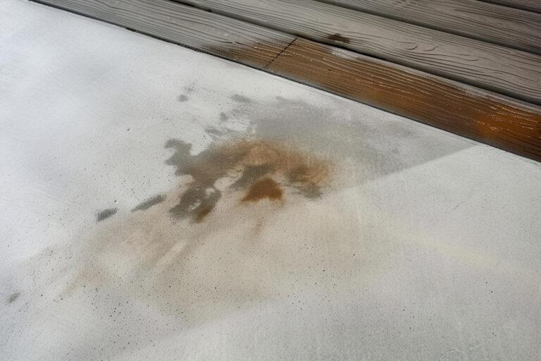 Wood Stain on Concrete Floor