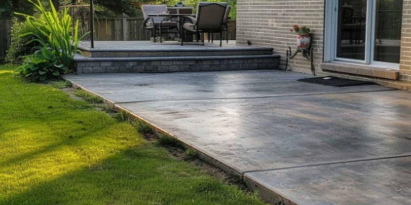 A Backyard Patio with a Glossy Finish