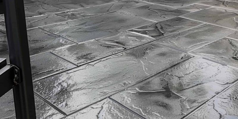 A Close Look at a Stamped Concrete with Polished Finish